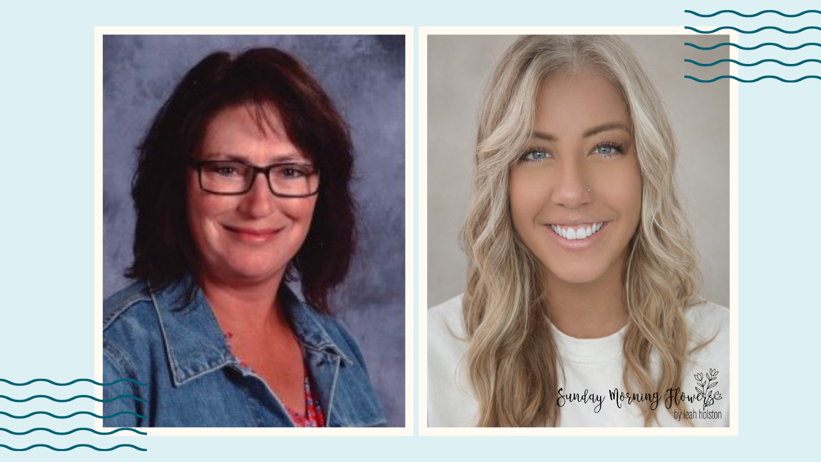 Headshots of Kim Cotton, 2026 Kalksaka Citizen of the Year and Leah Cox, owner of Sunday Morning Flowers, 2026 Kalkaska Business of the Year.